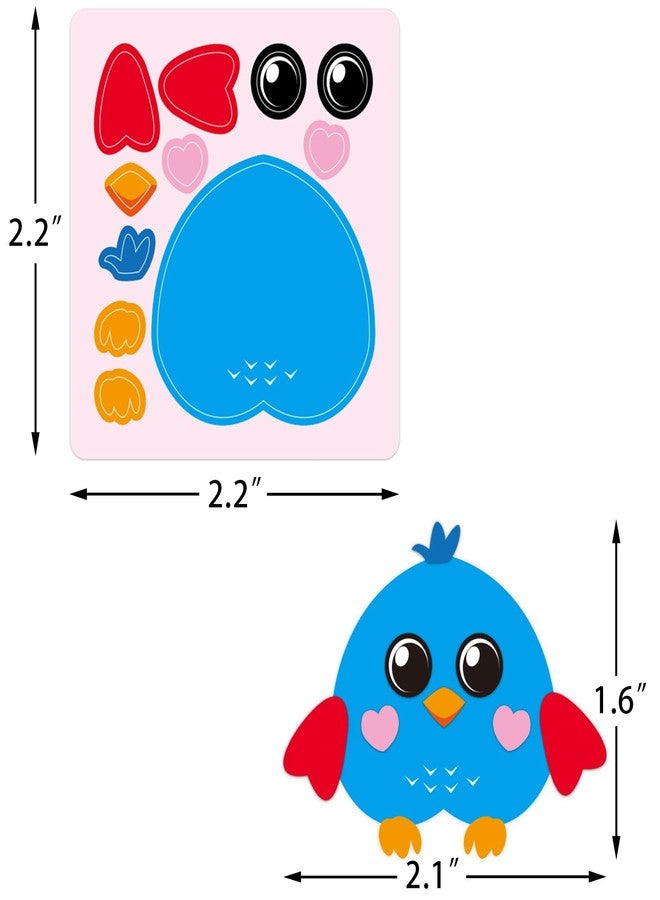 Ceiba Tree Valentine’s Day Stickers for Kids Make Your Own Animal Sticker Heart Rolled Scene Stickers 200Pcs for Classroom Home School Party - Image 5